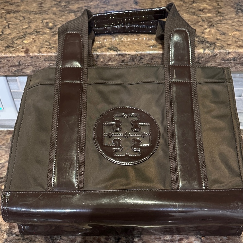 Tory Burch Dark Brown Tote Bag